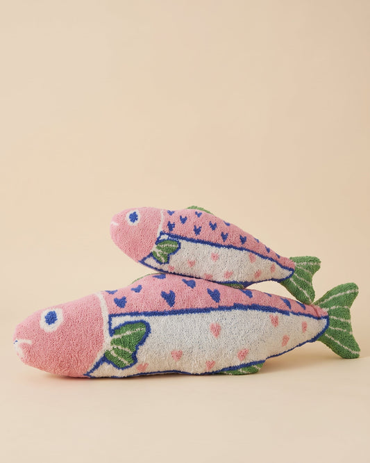 Fish cushion pink