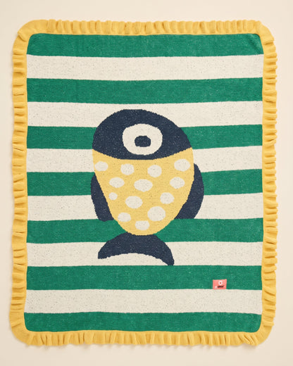 Fish ruffle edge throw