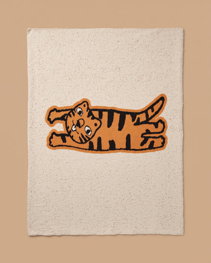Tiger fleece throw
